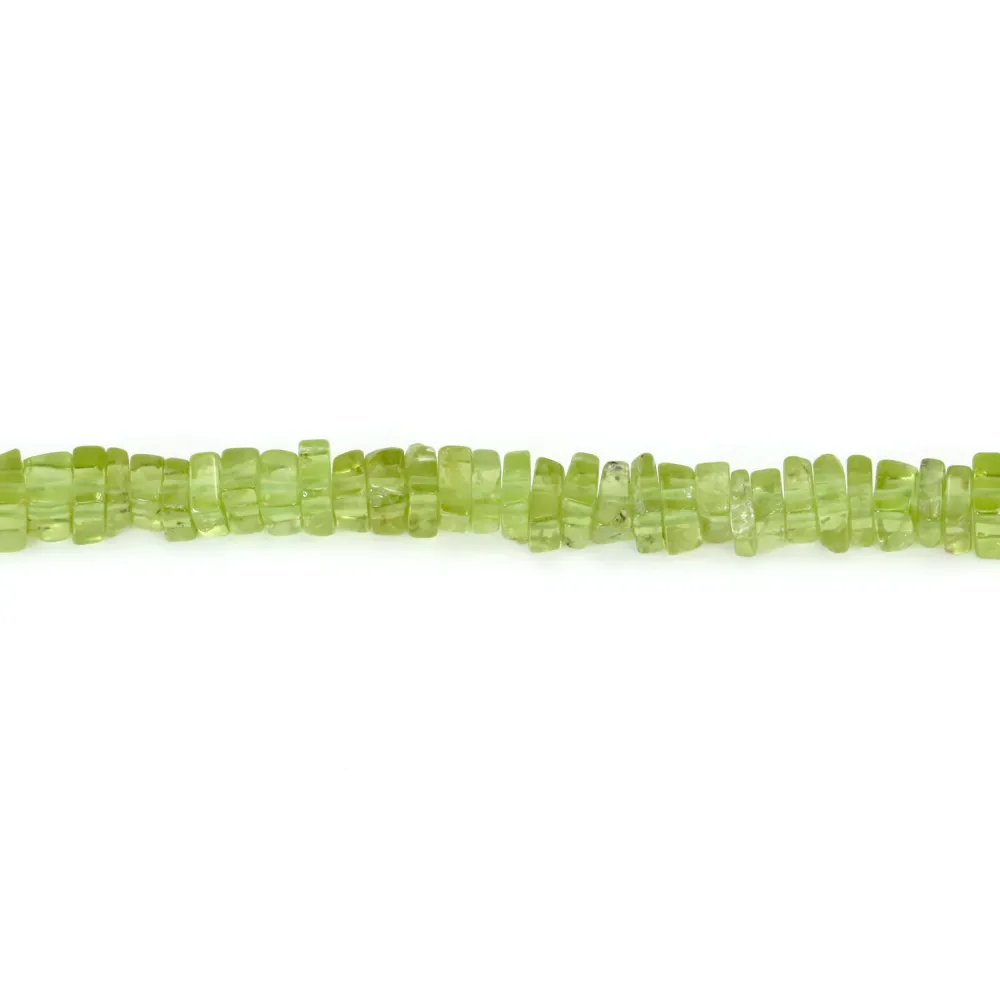Peridoto lámina cuadrada 1.5x4mm x 41cm