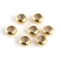 Parador redondo 5mm dourado sobre latão x 10pcs
