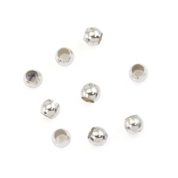 Perla para aplastar redonda 2.5mm - Plata 925 x 20pcs