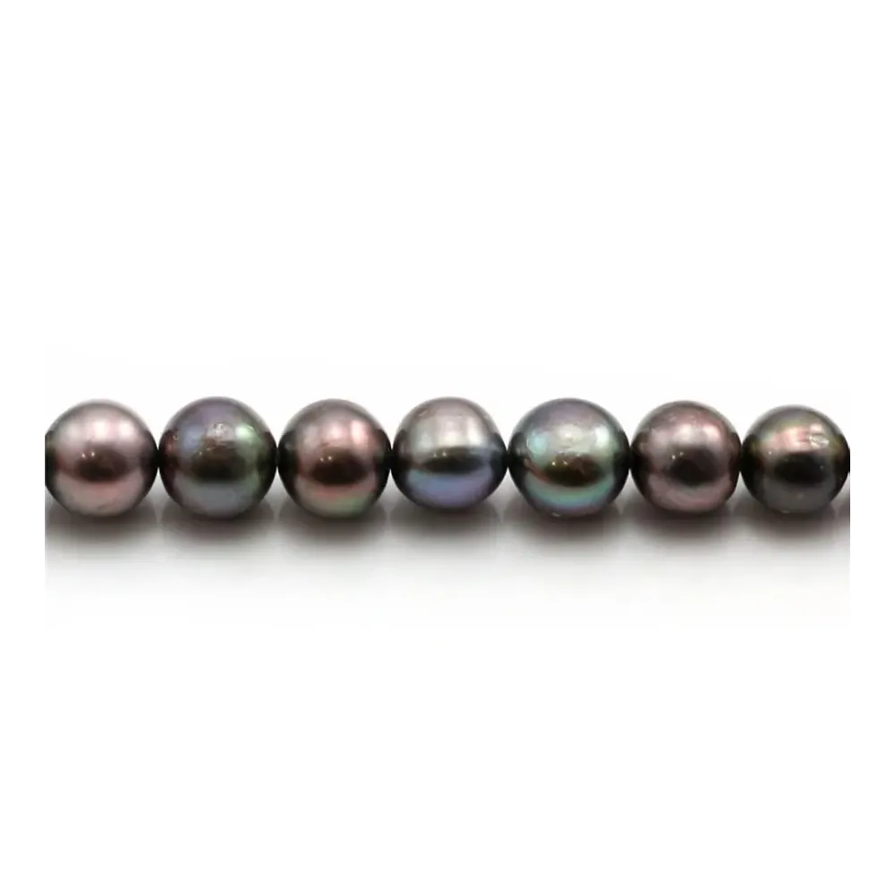 Pérolas de cultura de água doce, azul escuro, semi-redondas, 8-9mm x 1pc