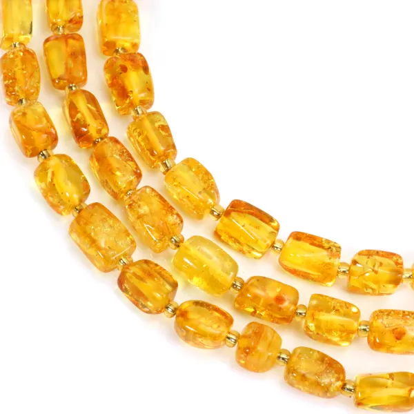 Amber cognac baroque 7x11mm x 38cm (env.31pcs)