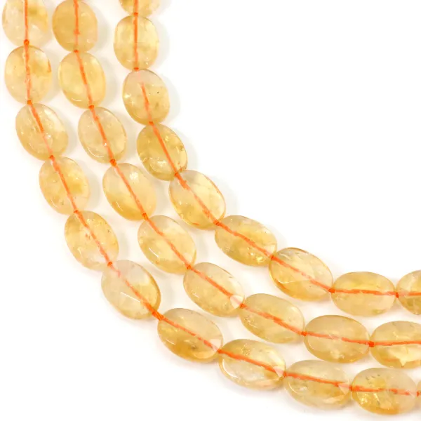 Oval faceted citrine 10x14mm x 40cm
