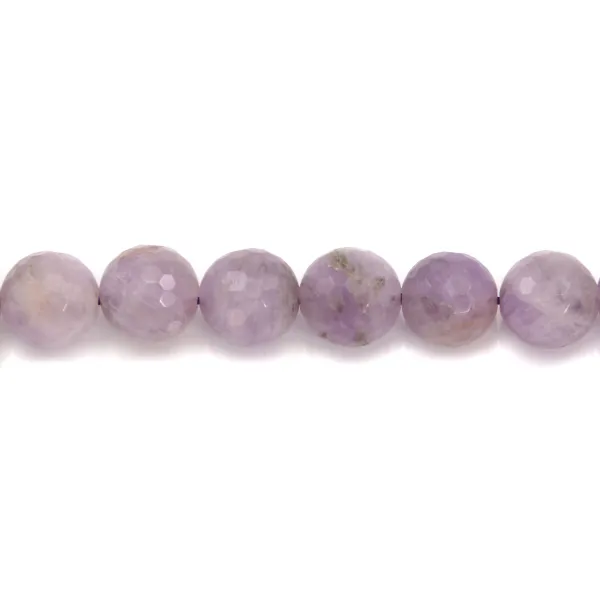 Jade violet ronde facette 8.5mm x 39cm
