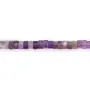 Hexagonal faceted amethyst rondelle 3x6mm x 38cm