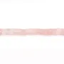 Rose quartz faceted hexagonal rondelle 3x6mm x 38cm