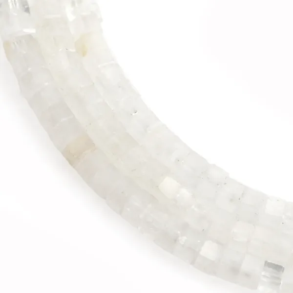 Faceted hexagonal crystal rondelle 3x6mm x 38cm