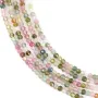Tourmaline Pastèque rond facetté 2mm x 39cm