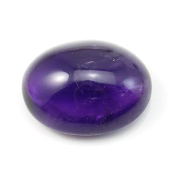 Oval amethyst cabochon 18x25mm x 1pc