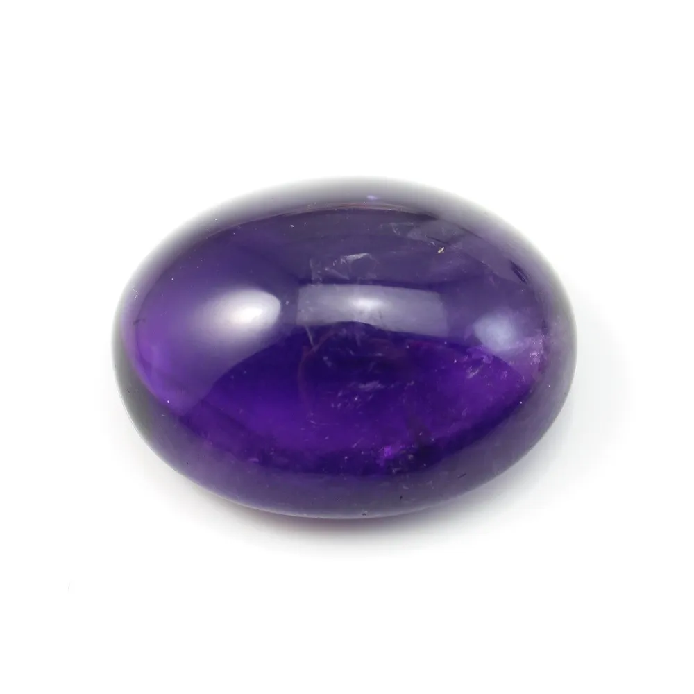 Oval amethyst cabochon 18x25mm x 1pc