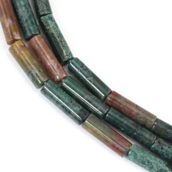 Agate indienne, tube, 4x13mm x 40cm