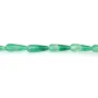 Green agate, drop, 6x17mm x 40cm