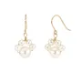 Boucles d'oreilles pattes de chat - Perles de culture & Gold Filled x 2pcs
