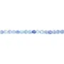 Cyanite de couleur bleu, de forme ronde facetté, 3mm x 39cm
