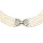 Collana di Perle Coltivate Bianche | 3 Fili Argento Rodio