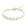 Bracelet Perle de culture blanche tressé - Gold Filled x 1pc