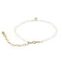 Pulsera corazón y perla cultivada - óxido de circonio y Gold Filled x 1pc