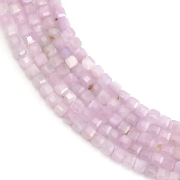 Faceted Kunzite cube 3mm x 38cm