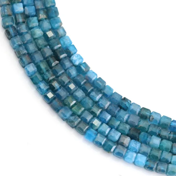 Faceted apatite cube 3mm x 39cm