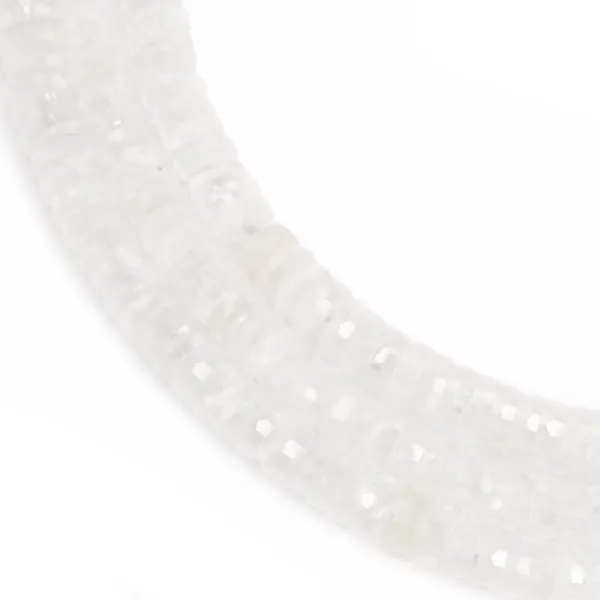 Cristal de roche rondelle heishi facetté 2x6mm x 37cm