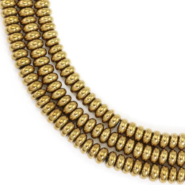 Golden hematite heishi rondelle 2x4mm x 40cm