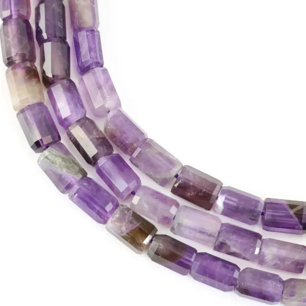 Amethystzylinder facettiert 7x10mm x 38cm