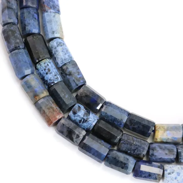 Dumortiérite tube cylindre facetté 7x10mm x 38cm