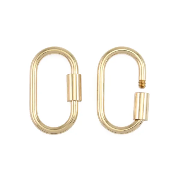 Fecho de rosca 12x21mm - Gold Filled x 1pc