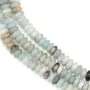Rodela de Amazonita multicolorida - Heishi - 2x4mm x 39cm