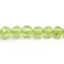 Péridot Rond Facetté 4mm x 39cm