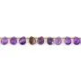 Amatista gota plana facetada 8x10mm x 35cm (38 piezas)