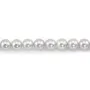 Perlas de cultivo AKOYA japonesas plateadas, redondas, 8-8.5mm x 40cm AA+