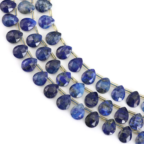 Lapis Lázuli gota plana facetada 8x10mm x 35cm (38 piezas)