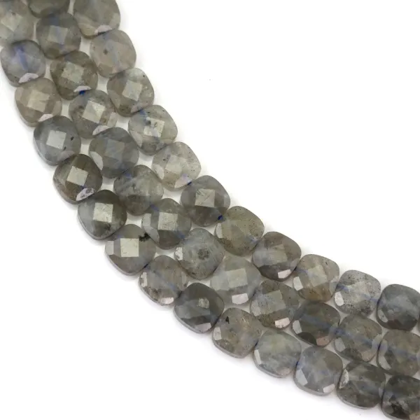 Faceted square labradorite 6mm x 39cm