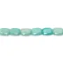 Amazonite from Peru faceted rounded rectangle 9x13mm x 39cm