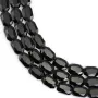 Obsidienne rectangle arrondi facetté 9x13mm x 39cm