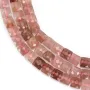 Quartz fraise carré facetté 8mm x 38cm
