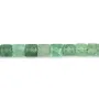 Quartz Aventurine (Fraise verte) carré facetté 8mm x 38cm