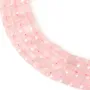 Quartzo rosa quadrado facetado 8mm x 38cm