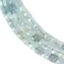 Faceted square Aquamarine 8mm x 38cm