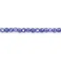 Óxido de circonio azul tanzanita redondo facetado 2mm x 38cm