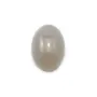 Grauer Achat-Cabochon, oval, 10x14mm x 4Stk.