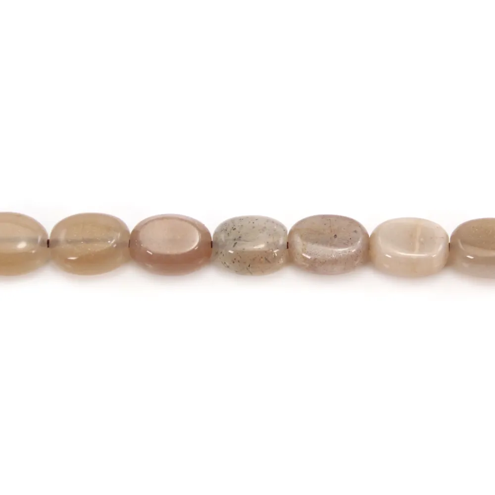 Orange moonstone, oval shape, 6x8mm x 2pcs