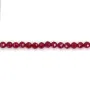 Rubis synthétique (corindon) rond facette 3mm x 40cm