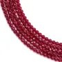 Rubis synthétique (corindon) rond facette 3mm x 40cm