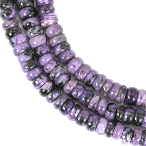 Charoite heishi rondelle 3x6mm x 40cm