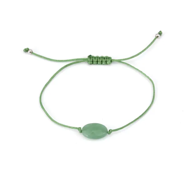 Aventurin Armband oval 10x14mm - Verstellbare Schnur x 1St