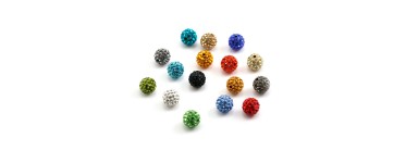 Rhinestone beads for creating costume jewelry