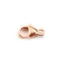 Fecho de Lavagante Rosa Cheio de Ouro 4,8x9mm x 1pc