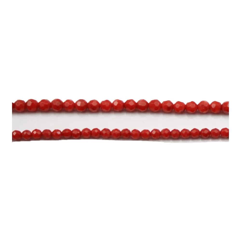 Bamboo mer teinte rouge Rond Facette