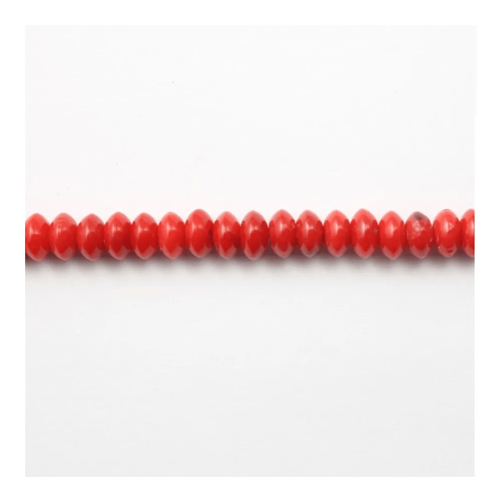 Bambou mer teinte rouge Rondelle